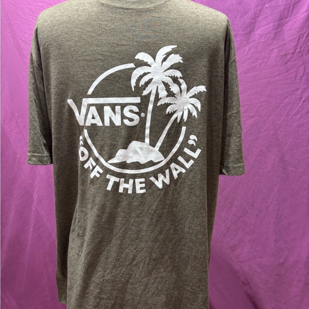 Vans Men's Olive Graphic Tee tag cut NWT